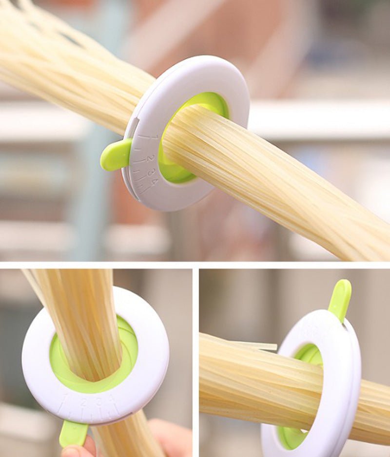 Creative Pasta Measuring Tool أَدَاةُ قِيَاسِ المَعْكَرُونَةِ الإِبْدَاعِيَّةُ – مُؤَشِّرُ الحَصَّةِ وَمُخَصِّصُ السُّمْكِ