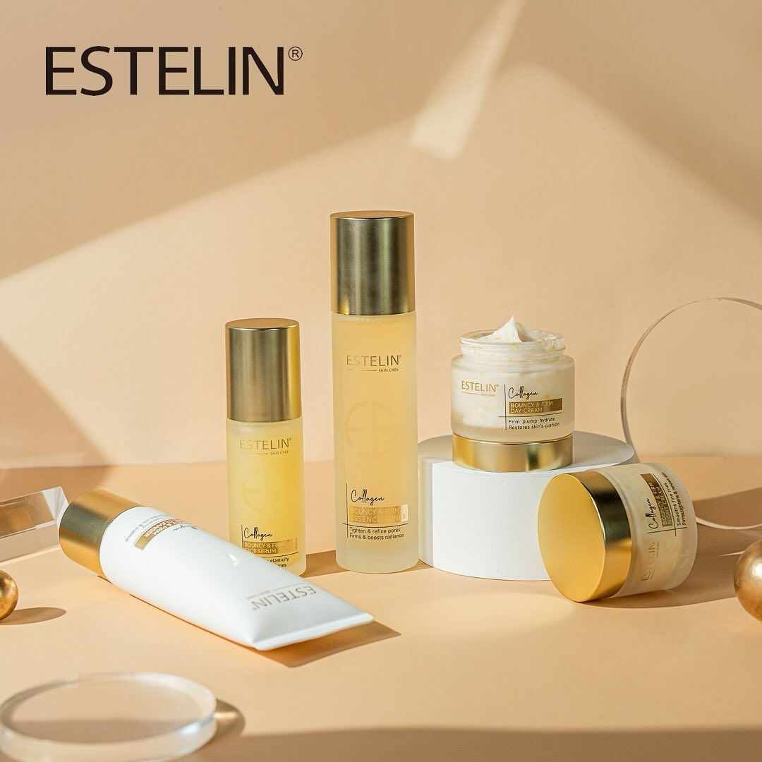 Estelin - Collagen Skincare Set إِسْتِلِين - مَجْمُوعَةُ العِنَايَةِ بِالبَشَرَةِ بِالكُولَاجِين لِلنَّضَارَةِ وَالثَّبَاتِ (الأَصْلِيَّةُ)