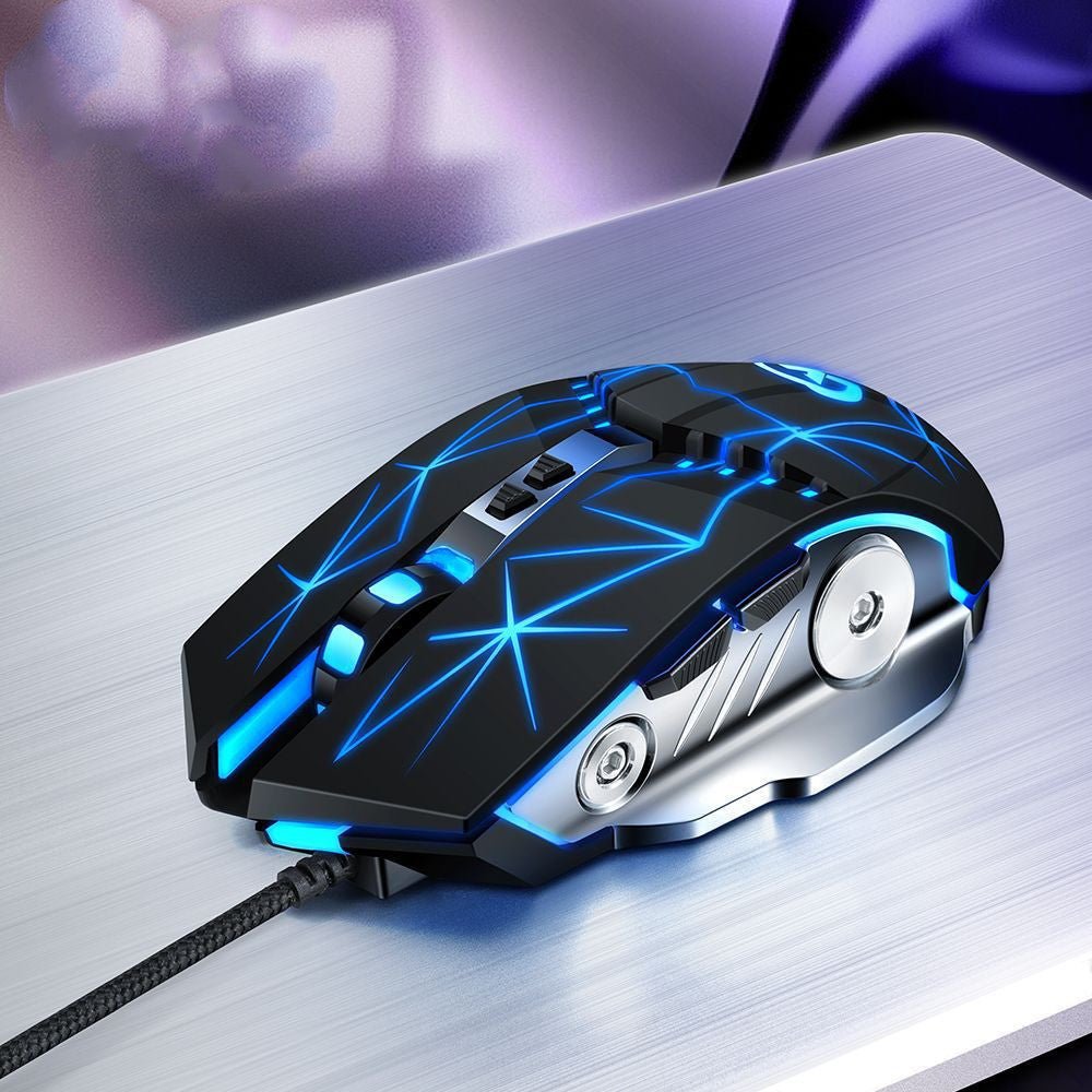 Silent USB Optical Gaming Mouse with Light  فَأْرَةُ أَلْعَابٍ بَصَرِيَّةُ USB صَامِتَةٌ مَعَ إِضَاءَةٍ