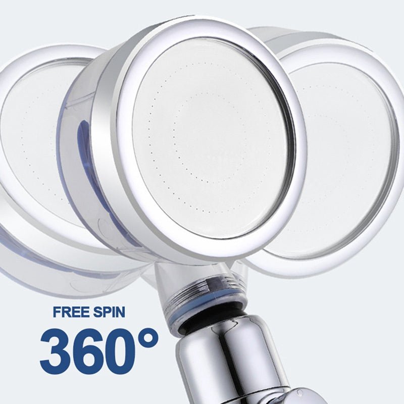 High Pressure Turbo Shower Head رَأْسُ دُشٍّ تَرْبِينِيٌّ بِضَغْطٍ عَالٍ