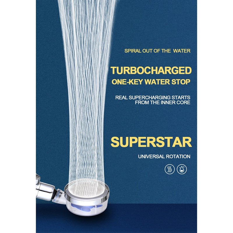 High Pressure Turbo Shower Head رَأْسُ دُشٍّ تَرْبِينِيٌّ بِضَغْطٍ عَالٍ