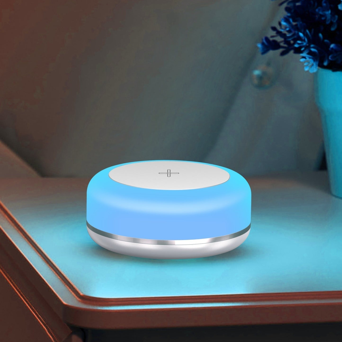 Wireless Charger with Atmosphere Light شَاحِنٌ لَاسِلْكِيٌّ جَدِيدٌ مَعَ إِضَاءَةِ الْجَوِّ، ضَوْءُ ليد لَيْلِيٌّ إِبْدَاعِيٌّ