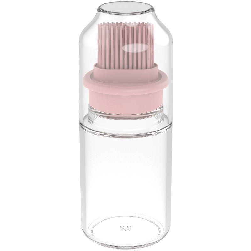Portable Oil Bottle with Silicone Brush زُجَاجَةُ زَيْتٍ مَحْمُولَةٌ مَعَ فُرْشَاةِ سِيلِيكُون لِأَدَوَاتِ الشَّوَاءِ وَالْخَبْزِ