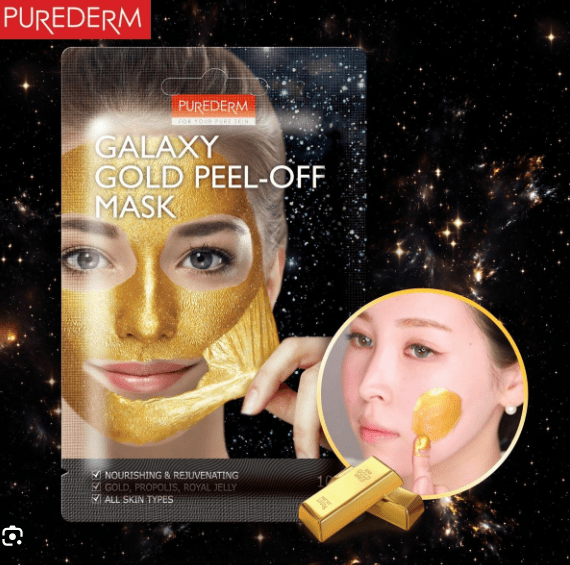 Bioderm Galaxy Gold Peel-Off Mask بِيُورْدِيرْم - قِنَاعُ التَّقْشِيرِ الذَّهَبِيُّ "جَالَاكْسِي" (الأَصْلِي)