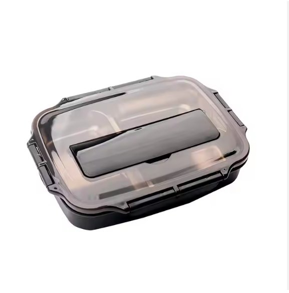 Stainless steel lunch box صُنْدُوقُ غَدَاءِ مِنَ الْفُولاذِ الْمُقَوَّى (الستانلس ستيل)